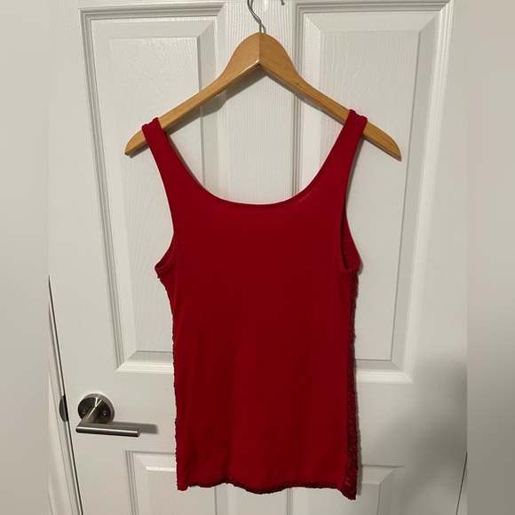 Red sequin tank top - Picture 3 of 3